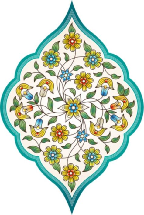 Arabic Pattern Design, Beautiful Borders, Islamic Motifs, Mexican Fabric, Doodle Art Flowers, Decorative Ornaments, Persian Art Painting, Mughal Art, Flower Drawing Design