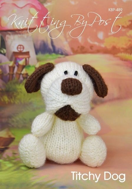 Free Toy Knitting Patterns – Knitting by Post Knit Dog Pattern Free, Simple Animal Knitting Patterns, Free Knit Toy Animal Patterns, Free Toy Knitting Patterns, Knitted Puppy, Flat Knit Stuffed Animal, Octopus Knitting Pattern, Dog Knitting, Toy Knitting Patterns