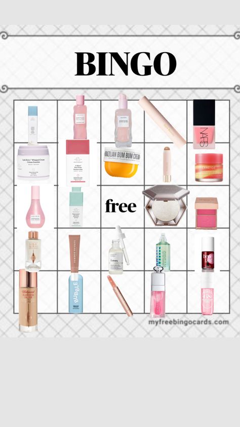 bingo!! fun preppy bingo for u to do on the go! #preppy #beauty #skincare #bingo Preppy Bingo, Bingo Template, Beauty Skincare, Bingo, The Go, Bubbles, Quick Saves, Beauty