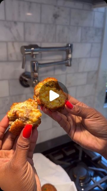 Kardea Brown on Instagram: "It’s currently 7 am in Utah and I want some Fried Grit Balls 😩

If you ever make too much grits and have some leftover…. Use them to make fried grit balls the next day! 

Ingredients
Canola oil, for frying
1/2 cup country sausage cooked (i.e Jimmy Dean’s)
2 1/2 cups leftover cooked grits 
1 cup grated extra sharp cheese 
1/2 cup all-purpose flour 
1/2 teaspoon paprika 
1/8 teaspoon cayenne pepper 
3 large eggs, lightly beaten 
1 cup panko breadcrumbs 
Kosher salt 

Directions 
Fill a large Dutch oven two-thirds full with oil and heat over medium-high heat to 360 degrees F.
Add 2 tablespoons oil to a large heavy-bottomed skillet over medium-high heat. Add the sausage and cook just until browned, 4 to 5 minutes. Remove with a slotted spoon to a large bowl. Add th Grit Balls, Grits Breakfast, Country Sausage, Kardea Brown, Breakfast Balls, Hot Pepper Jelly, Jimmy Dean, Slotted Spoon, Pepper Jelly