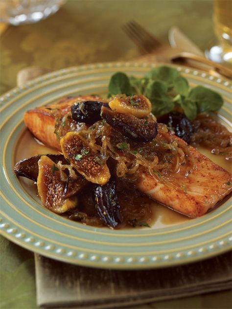 Roast Salmon, Dried Fig Recipes, Oven Roasted Salmon, Roasted Figs, Balsamic Vinegar Chicken, Kidney Diet, Fig Recipes, How To Roast, Salmon Dinner