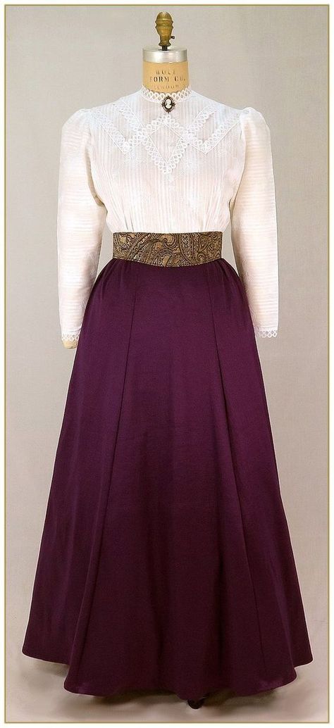 1910s Fashion Women, Edwardian Skirt, 1900 Fashion, Inspired Clothes, 1900s Fashion, 1910s Fashion, Taffeta Skirt, 20th Century Fashion, Edwardian Dress