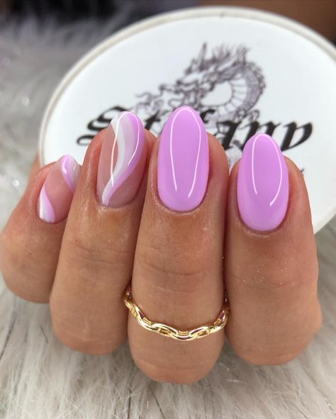 Summer Nails Short, Short Nail Ideas, Trendy Summer Nails, Nail Academy, Lilac Nails, Manicure Nail Designs, Fancy Nails Designs, Simple Gel Nails, Summery Nails