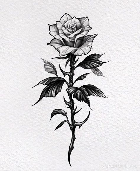 Eagles Tattoo, Dark Roses Tattoo, Thorn Tattoo, Rose Flower Tattoos, Flower Tattoo Ideas, Tattoo Design Tattoo, Rose Tattoos For Men, Vine Tattoos, Creepy Tattoos