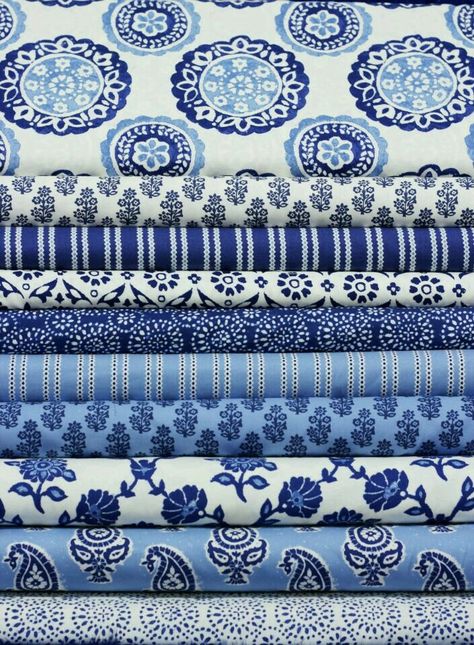 Blue White Fabric, Dear Stella Fabric, Blue White Decor, Blue And White Fabric, Quilt Material, Deco Boheme, Fabric Inspiration, Pretty Fabric, White Quilt