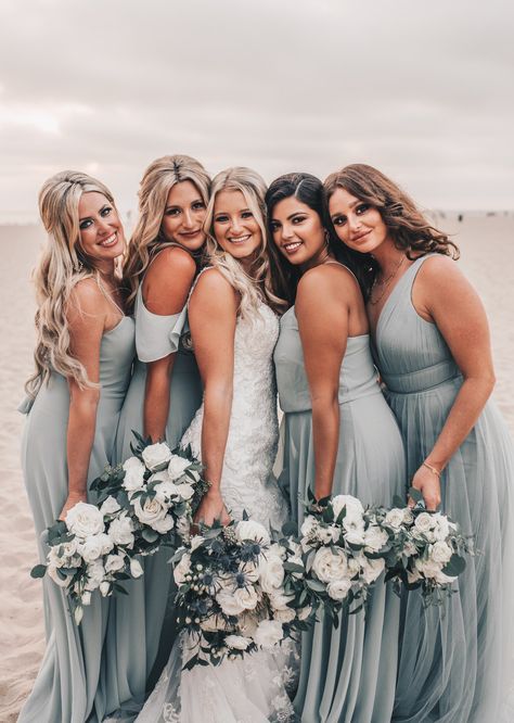 Pasea Hotel Wedding // Huntington Beach, CA // Hunter & Mia — Julia Maruyama Photography I Illinois Wedding Photographer Beach Wedding Bridesmaid Dresses, Bridesmaid Poses, Beach Bridesmaids, Bridesmaid Pictures, Beach Wedding Bridesmaids, Dream Beach Wedding, Beach Bridesmaid Dresses, Beach Wedding Colors, Wedding Picture Poses