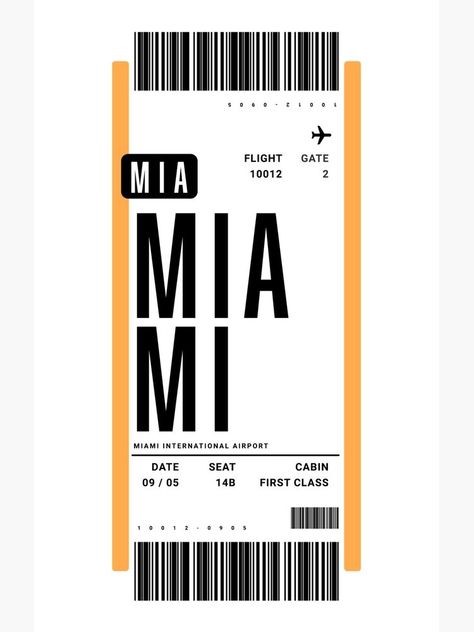 Ticket Aesthetic Plane, Plane Ticket Graphic Design, Boarding Pass Wallpaper, Boarding Ticket Design, Miami Vision Board, Boarding Pass Aesthetic, Air Ticket Design, Airplane Ticket Design, Ticket Avion