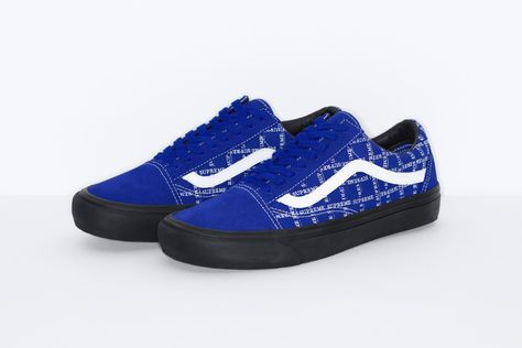 Vans Blue Skate Shoes For Sports, Blue Vans Canvas Shoes For Streetwear, Blue Casual Vans Skate Shoes, Blue Synthetic Vans Sneakers, Blue Vans Sneakers For Skateboarding, Sneaker Release, Logo Pattern, Vans Old Skool, Old Skool