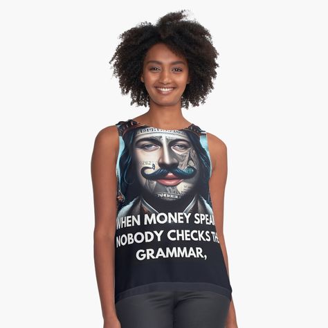 Grammar, Sleeveless Top, Checks, Money, For Sale, Art