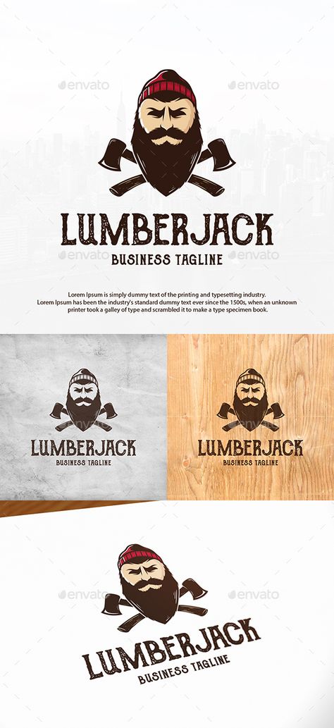 Beard Lumberjack Logo Template #Lumberjack, #Beard, #Template, #Logo Lumberjack Logo, Beard Template, Lumberjack Beard, Human Logo Design, Gfx Design, Human Logo, Logo Symbol, Font Logo, Portfolio Logo