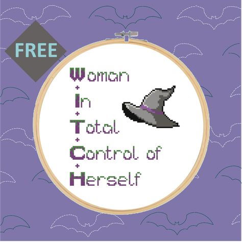 Pastel Goth Cross Stitch, Witchy Cross Stitch Patterns, Goth Cross Stitch, Witch Cross Stitch Pattern, Witch Cross Stitch, Free Cross Stitch Pattern, Stitch Witchery, W.i.t.c.h Aesthetic, Witchcraft Books