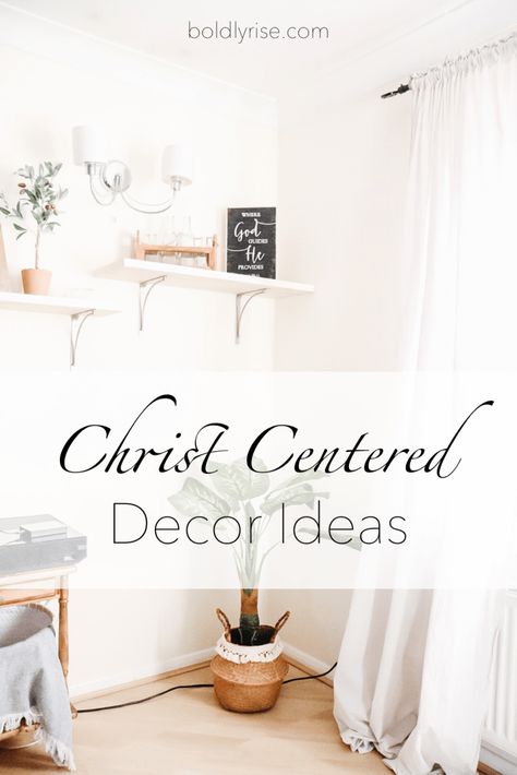 Biblical Decorating Ideas, Christ Easter Decorations, Christian Wall Decor Ideas, Easter Church Decor, Christian Signs For Home, Prayer Room Ideas Decor Christian, Christian Decor Ideas, Christ Centered Easter Decorations, Homemaking Ideas