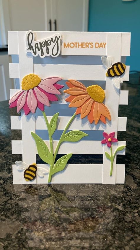 Trellis Cards, Daisy Cards, Bee Cards, Spellbinders Cards, Cricut Cards, Spring Cards, Beautiful Handmade Cards, Birthday Cards Diy, Special Cards