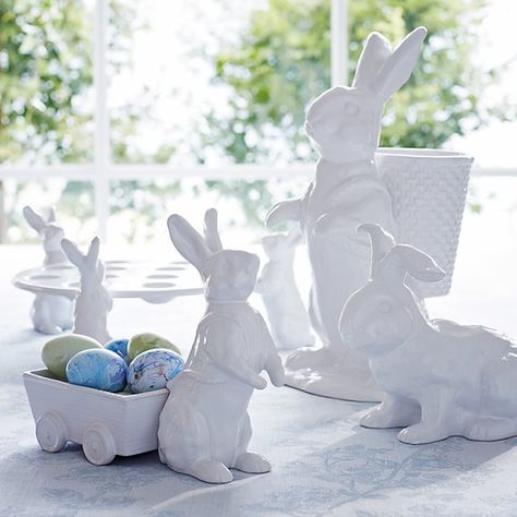 Ceramic Bunnies, Easter Tableware, Easter Things, Rabbit Artwork, Easter Rabbits, Easter Surprise, Easter Entertaining, Easter Gathering, Baby Boy Themes