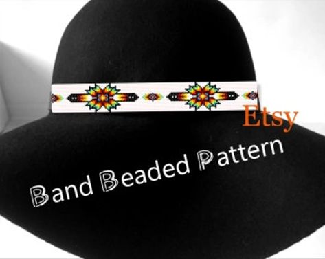 Hatband Loom Bead Pattern No.147 Inspired Native American Star Pattern Cowboy Western Hat Band Beaded Pattern Beading DIY Belt - Etsy Diy Belt, Diy Belts, Beads Pattern, Western Hat, Bead Loom Pattern, Cowboy Western, Western Hats, Bead Pattern, Star Pattern