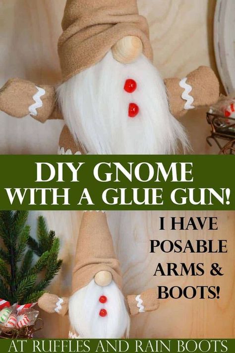 Spring Gnomes Diy How To Make, Diy Gnome Doll, Gnome Boots, Craft Gnomes, Gingerbread Gnome, Crafts Adults, Hygge Inspiration, Gnome Hats, Gnome For Christmas