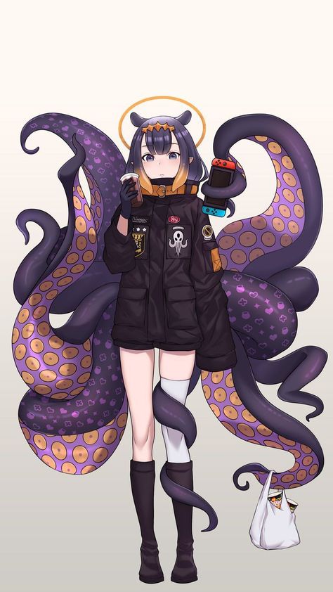 Anime Octopus, Octopus Girl, Octopus Wallpaper, Anime Alien, Octopus Drawing, Octopus Art, Anime Pfp, Monster Girl, Anime Inspired