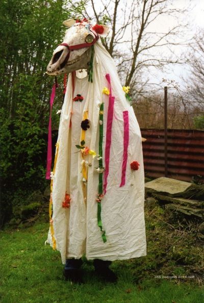 Mari Lwyd, Horse Skull, Welsh Language, Folk Magic, White Sheet, Hobby Horse, Folk Costume, Winter Solstice, Horse Head