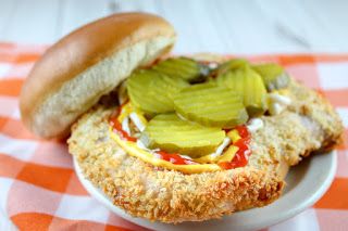 Air Fryer Iowa Breaded Pork Tenderloin Sandwiches | The Food Hussy! Breaded Pork Tenderloin Sandwich, Pulled Pork Pasta, Air Fryer Pork Tenderloin, Breaded Pork Tenderloin, Tenderloin Sandwich, Brown Sugar Pork Chops, Pork Tenderloin Sandwich, Recipe Air Fryer, Big Sandwich