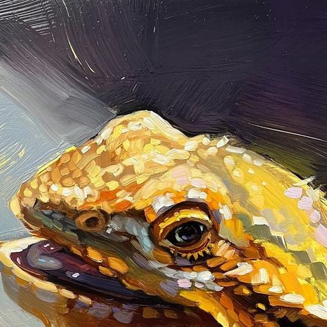 Bearded Dragon Painting, Dragon Oil Painting, 75 Day Challenge, Dragon Painting, Painting Challenge, Painting A Day, Day Painting, Bearded Dragon, Raise Funds