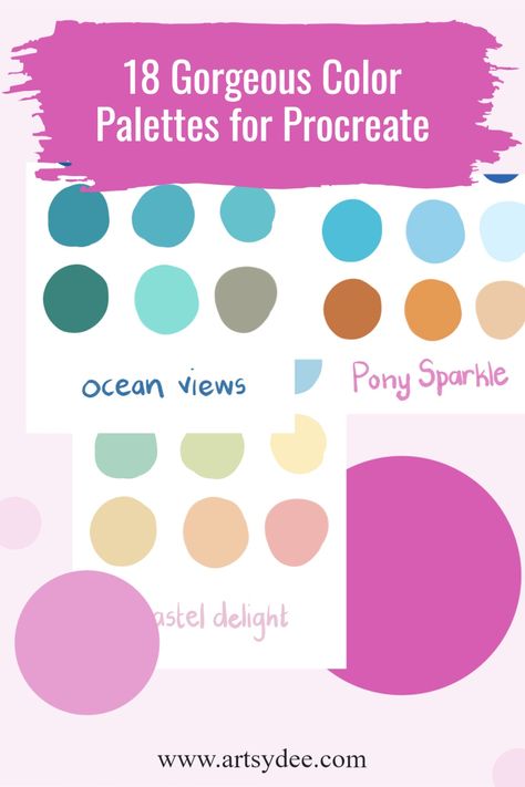 If you're an artist who uses the Procreate app on your iPad, you'll want to check out these 19 color palettes for Procreate! They're perfect for helping you make color choices when creating beautiful artworks. Plus, they're all free and easy to download! So get inspired and create something amazing today! :) Procreate Color Palette Free Download, Free Procreate Color Palettes, Nude Color Palette, Sunset Color Palette, Analogous Color Scheme, Split Complementary Colors, Whimsical Art Journal, Free Procreate, Colorized Photos