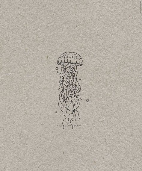 Tattoos Jellyfish, Medusa Animal, Hai Tattoo, Tattoo Line Art, Whimsical Princess, Princess Jellyfish, Funky Tattoos, Sea Tattoo, Jellyfish Tattoo