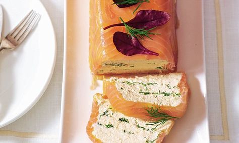 Having a smart first course that can be made ahead and kept in the fridge until needed is really handy when entertaining. Mary Berry Salmon, Salmon Terrine Recipes, Salmon Pictures, Starters Recipes Christmas, Salmon Mousse Recipes, Smoked Salmon Terrine, Mary Berry Recipes, Salmon Ideas, Salmon Terrine