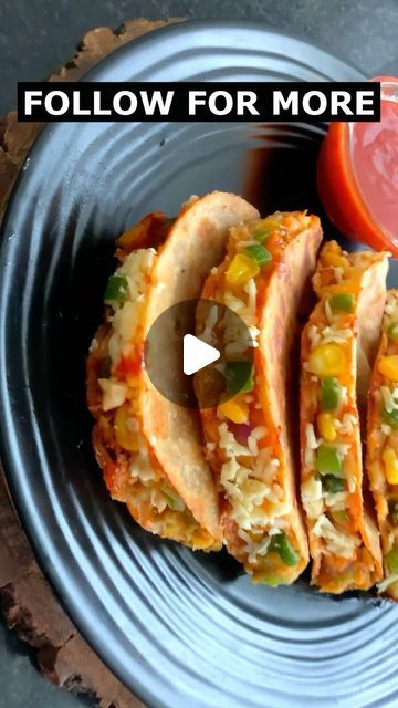 Khaaja Sim Sim on Instagram: "Healthy Wheat flour Tacos🌮 | Domino’s Style Crispy Tacos Recipe  For detailed recipe checkout my YouTube channel ‘khaaja Sim sim’. Link in the highlights & bio.♥️ Ingredients for crust- Wheat flour- 2 cups Suji- 1/3 cup Salt- 1/2 tsp Ghee/oil- 1 tsp Water- As required  Ghee/oil- 1 tsp  Ingredients for stuffing- Boiled potato- 2 Capsicum- 1 Carrot- 1 Onion- 1 Sweet corn- 1/2 cup Green chillies- 2 Chilli flakes- 1/2 tsp Oregano seasoning- 1 tsp Salt- 1 tsp/to taste Lemon juice- 1 tsp Processed cheese- 200 gms Butter/oil- 2-3 tbsp #tacos🌮 #tacostacos #healthytacos #healthytacosalad #snack #snacks #snackfood #tacomexicana #tacos #tacostacostacos #tacosmexicanos  #vegquesadillas #mexicansnack #mexicansnack #mexicansnacksarethebest #cooking #homecooking #cookingra Veg Tacos Recipe Indian, Veg Tacos Recipe, Flour Tacos, Veg Tacos, Healthy Tacos Salad, Crispy Tacos, Mexican Snacks, Healthy Indian Recipes, Breakfast Recipes Indian