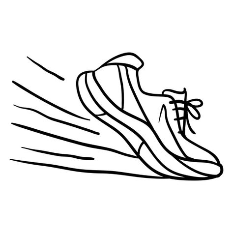 Running sports shoe Running Shoe Illustration, Track Drawings, Sport Shoes Drawing, Running Shoe Drawing, Jenga Painting, Running Shoes Illustration, Running Shoes Tattoo, Bathroom Drawings, Barcelona Drawing