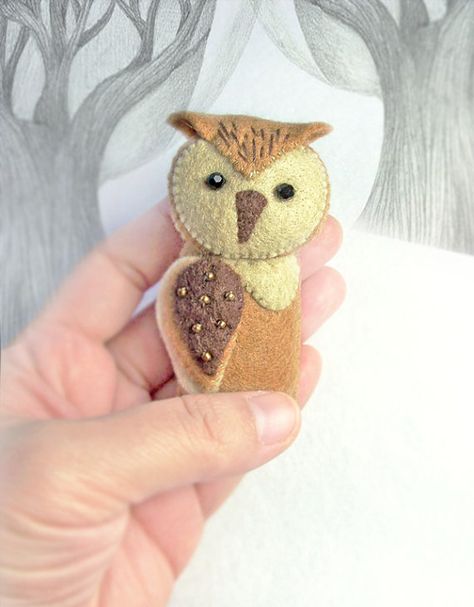 Felt Owl Pattern, Owl Sewing Patterns, Felt Animal Pattern, Owl Felt, Owl Sewing, Felt Animal Patterns, Baby Mobil, Owl Brooch, Felt Owls