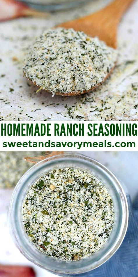 Ranch Seasoning Mix Recipes, Ranch Seasoning Recipes, Ranch Dressing Recipe Homemade, Homemade Ranch Seasoning, Homemade Dry Mixes, Homemade Seasoning, Ranch Seasoning Mix, Pantry Ingredients, Homemade Ranch Dressing