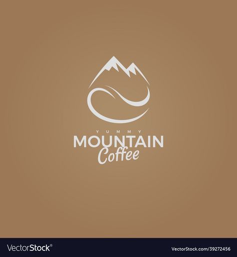 Mountain Coffee Logo, Bakery Cafe Logo, Earthy Logo Design, Mountain Cafe, Earthy Logos, Coffee Plan, Coffee Shop Names, Assignment Ideas, Coffee Designs