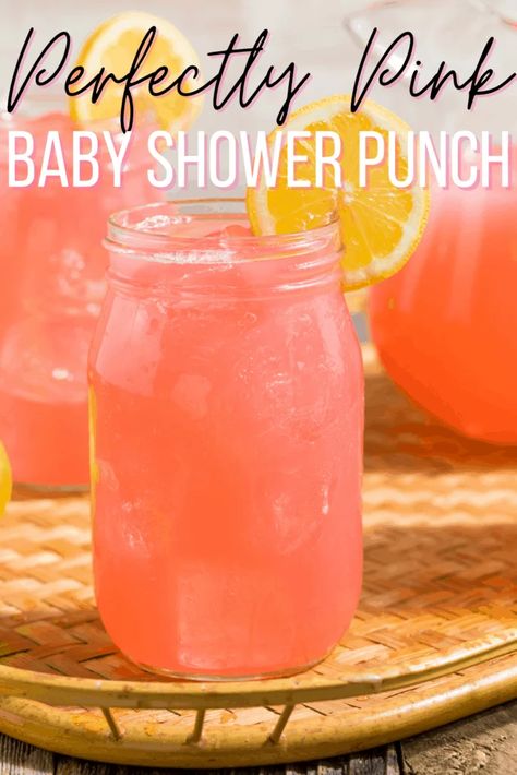 Gender Reveal Drinks, Pink Punch Recipes, Shower Punch, Baby Shower Punch Recipes, Baby Shower Food For Girl, Baby Shower Girl Diy, Baby Shower Punch, Bebe Shower