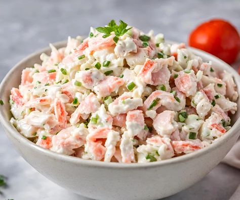 Golden Corral Crab Salad Recipe - Wasian Cookery Golden Corral Crab Salad, Golden Corral Crab Salad Recipe, Easy Chicken Pot Pie Recipe, Golden Corral, Crab Salad Recipe, Food Seafood, Summer Eats, Easy Chicken Breast, Easy Chicken Pot Pie