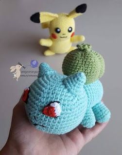 PATRONES AMIGURUMI GRATIS: PATRON GRATIS BULBASAUR | POKEMON AMIGURUMI 37645 Dog Tutorial, Pokemon Crochet Pattern, Crochet Pokemon, Pokemon Bulbasaur, Crochet Frog, Crochet Decoration, Amigurumi Free, Amigurumi Free Pattern, Crochet Patterns Amigurumi