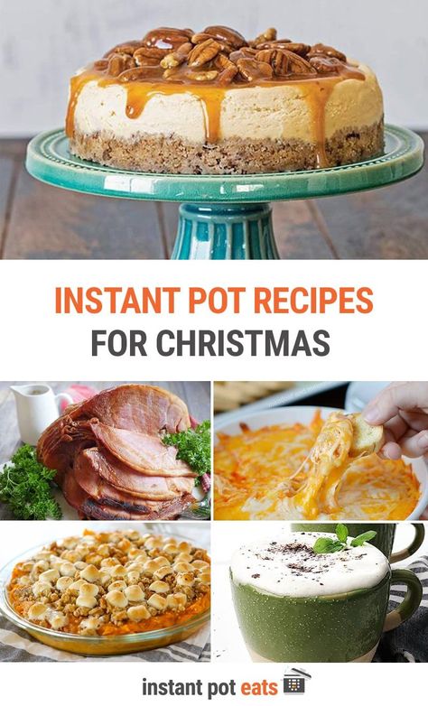 We've collected 25+ Christmas recipes you can make in your Instant Pot pressure cooker this season. Including mains, sides, appetizers, desserts & drinks #instantpot Christmas Dinner Sides, Christmas Dinner Recipes, Instant Pot Cookbook, Best Instant Pot Recipe, Dinner Side Dishes, Christmas Food Dinner, Christmas Cakes, Sweet Potato Soup, Xmas Food