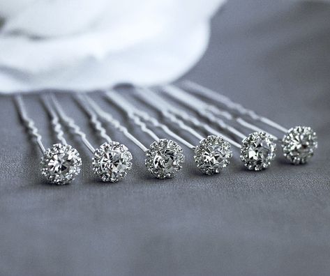 Diamond Hair Pins, Bridal Hair Pin, Diamond Hair, Crystal Wedding Jewelry, Hair Tool, Rhinestone Hair Pin, Headpiece Hairstyles, Pin Hair, Crystal Hair Pins