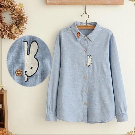 Bunny Applique, Pola Bordir, Haine Diy, Boo Shirts, Diy Broderie, Applique Shirts, Embroidery Patterns Vintage, Pola Sulam, Kleidung Diy