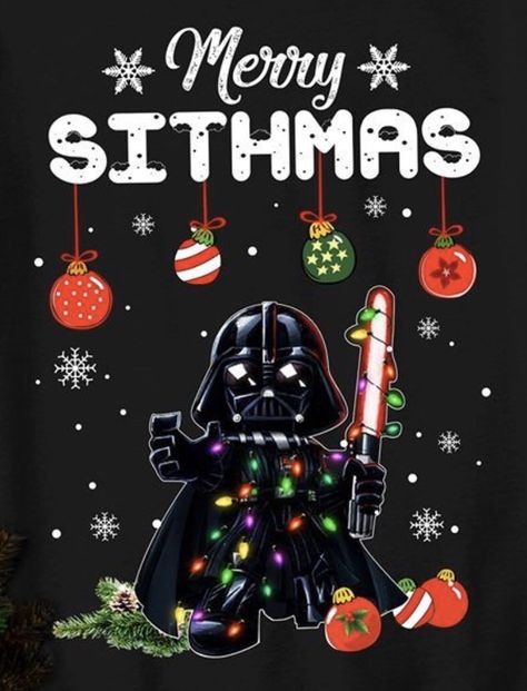 Nerdy Christmas Wallpaper, Star Wars Christmas Art, Christmas Wallpaper Star Wars, Star Wars Christmas Wallpaper, Star Wars Christmas Card, Star Wars Christmas Cards, Starwars Christmas, Merry Sithmas, Nerd Christmas