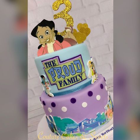 Couture Cakes & Sweets on Instagram: “Penny Proud!! 💜💜. #proudfamilybirthdaycakes #proudfamilycake #pennyproudcake #couturecakesandsweets #eastnashvillecakes” Proud Family Cake, Proud Family Birthday Theme, Proud Family Birthday Party, Family Cake, Family Theme, Couture Cakes, Creative Desserts, 10th Birthday Parties, Family Parties