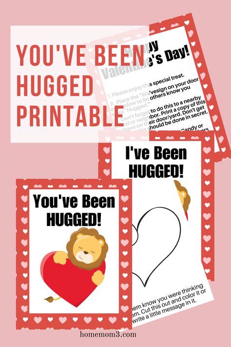 You've Been Hugged Printable Signs to Surprise Your Neighbors with You've Been Hugged, Love Your Neighbor, Ways To Love, Love Your Neighbour, School Holiday, Sending Hugs, Teacher Printable, Trunk Or Treat, Sign Off