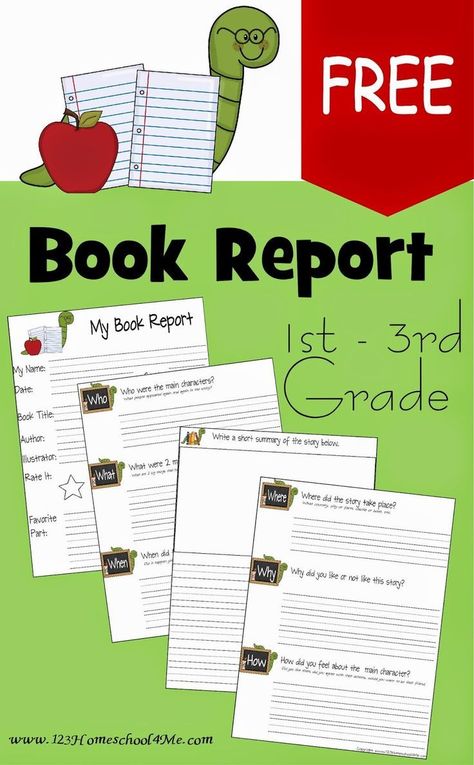 Book Report Forms - FREE Printable book report forms for 1st grade, 2nd grade, and 3rd grade kids. Comprehension Bookmarks, Second Grade Books, Book Report Template, 1st Grade Books, First Grade Books, 2nd Grade Books, 3rd Grade Books, Improve Reading Comprehension, Homeschool Writing