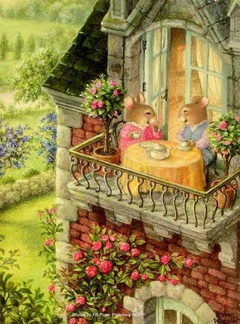 Gigi Core, Village Miniature, Beatrix Potter Illustrations, Susan Wheeler, Storybook Art, Cottage Art, Fairytale Art, Art And Illustration, Dreamy Art