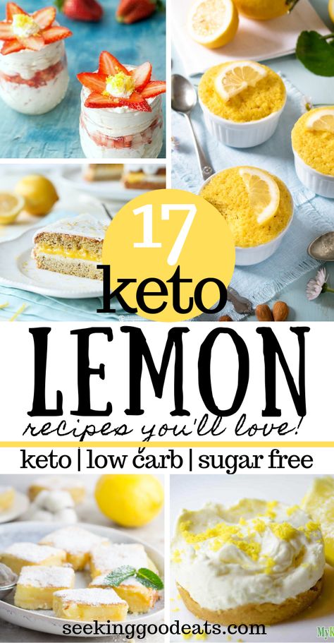 Keto Rhubarb Recipes, Keto Lemon Desserts, Keto Rhubarb, Lemon Keto, Fat Bomb Recipes, Lemon Tarts, Cake Lemon, Lemon Diet, Fat Bomb