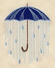 Rainy Day | Urban Threads: Unique and Awesome Embroidery Designs Sashiko Embroidery, Paper Embroidery, Japanese Embroidery, 자수 디자인, Sewing Embroidery Designs, Hand Embroidery Stitches, Vintage Embroidery, Embroidery Inspiration, Embroidery Tutorials