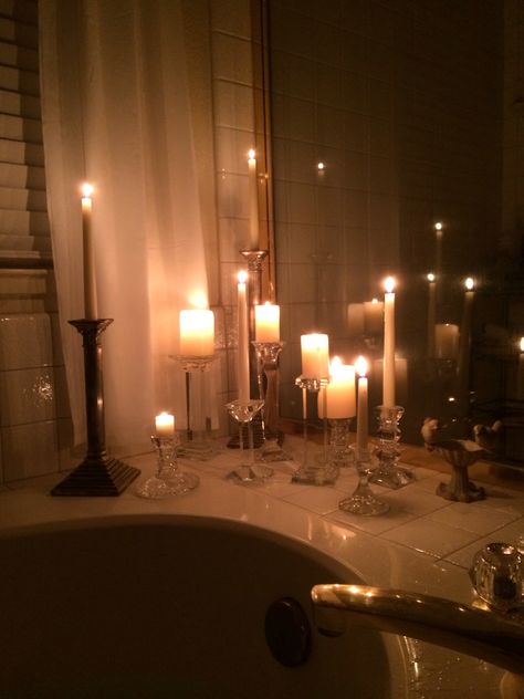 Best hubby ever!! Lit Candles Aesthetic, Bathroom Candles Aesthetic, Goth Candles Aesthetic, Candles Room Aesthetic, Candle Lit Room Aesthetic, Candle Lit Bedroom Aesthetic, Candle Lit Aesthetic, Candle Aesthetic Cozy Dark, Room Full Of Candles