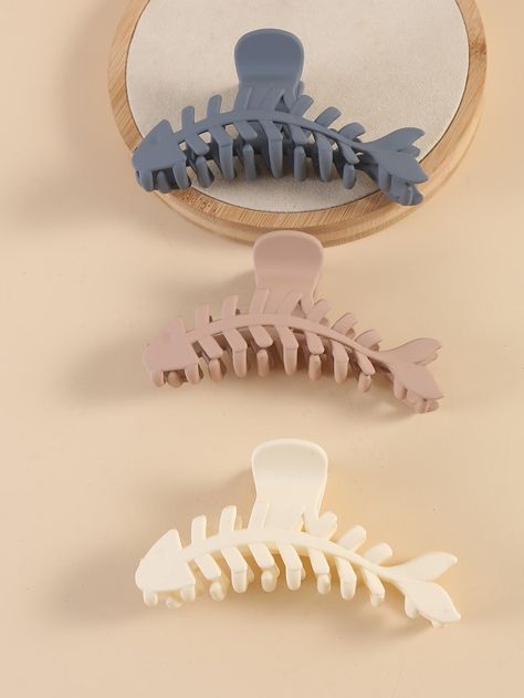 3 piezas Garra de pelo hueso de pescado Kawaii Claw Clip, Fish Bone Hair Clip, Animal Claw Clips, Fish Claw Clip, Fun Claw Clips, Trinket Hair, Fish Accessories, Design Hair, Claw Hair Clips