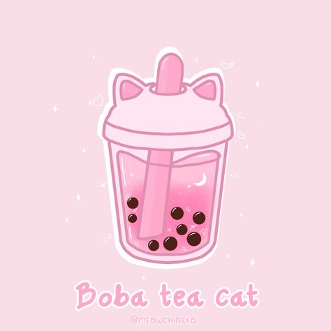 Cute Drinks Drawing, Kawaii Drinks Drawing, Cute Boba Drawing, Boba Chibi, Boba Reference, Boba Illustrations, Boba Icon, Boba Tea Drawing, Boba Cartoon