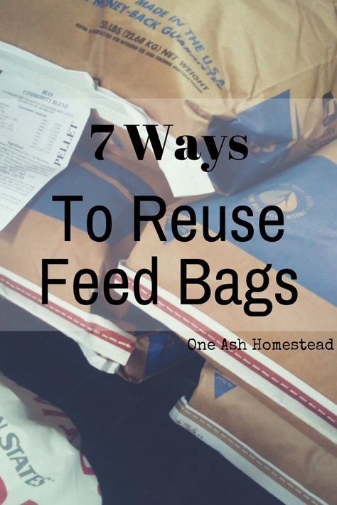 7 Ways To Reuse Feed Bags Feed Sack Bags, Feed Bag Tote, Puppy Kennel, Diy Sac, Puppy Pads, Feed Bags, Rice Bags, Grow Bags, Sack Bag