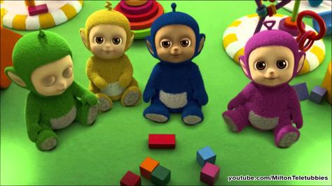 The Tiddlytubbies are baby versions of the Teletubbies created for the 2015 series. They are all voiced by Teresa Gallagher. The Tiddlytubbies were first introduced in the episode Babies. They are baby Teletubbies and they live in the Tubbytronic Superdome with the Teletubbies and Noo-Noo. There have been shown to be 8 Tiddlytubbies. They are named: Daa-Daa (green male), Umpie Pumpie (yellow female), Ba (navy blue male with circle antenna) and Ping (pink female with triangle antenna). The... Teletubbies Party Ideas, Teletubbies Funny, The Teletubbies, Party Blowers, Youtube Kids, Learning Colors, Cartoon Tv, Cartoon Shows, Cool Cartoons